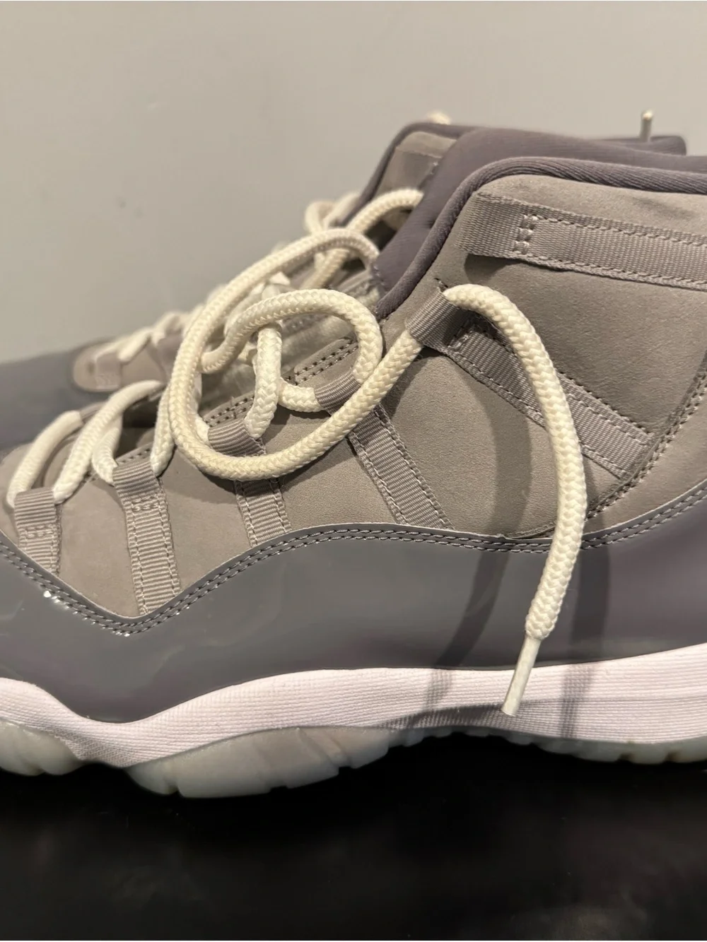 Jordan Men's Gray and White High-Top Sneakers